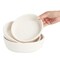 3 Pieces Small Round Cotton Rope Woven Storage Baskets - Nesting Bins for Organizing Home and Montessori Toys (White, 3 Sizes)